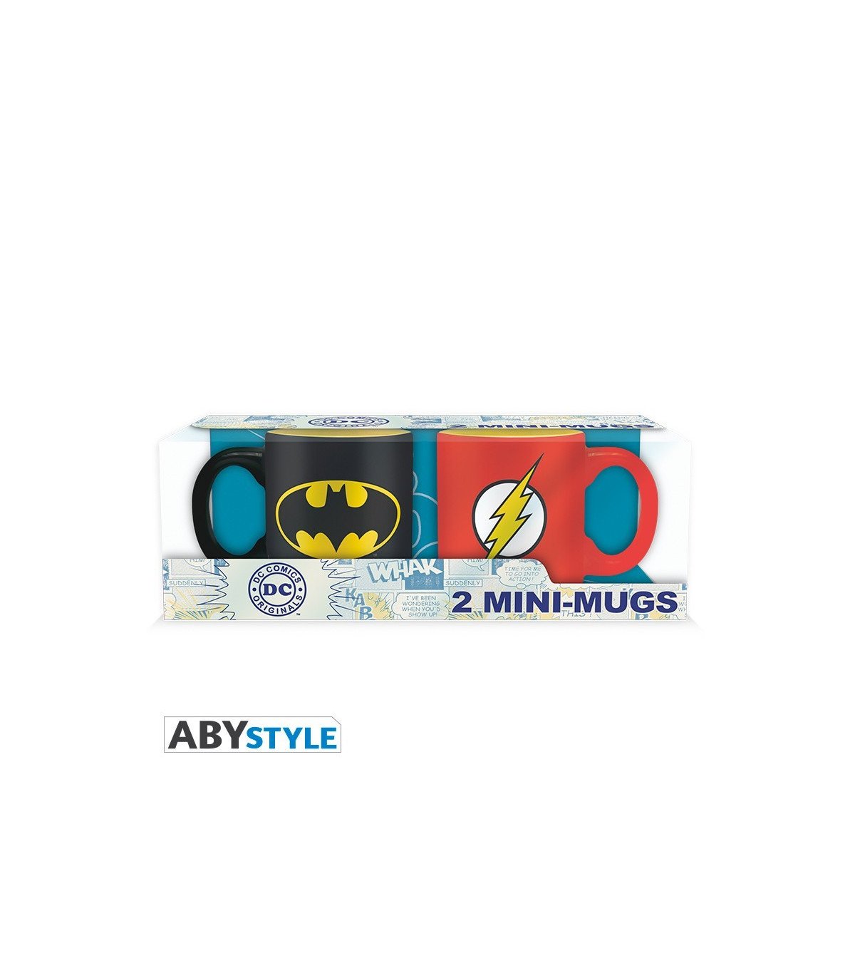 DC COMICS - BATMAN & FLASH - SET 2 MUGS A ESPRESSO - 110 ML