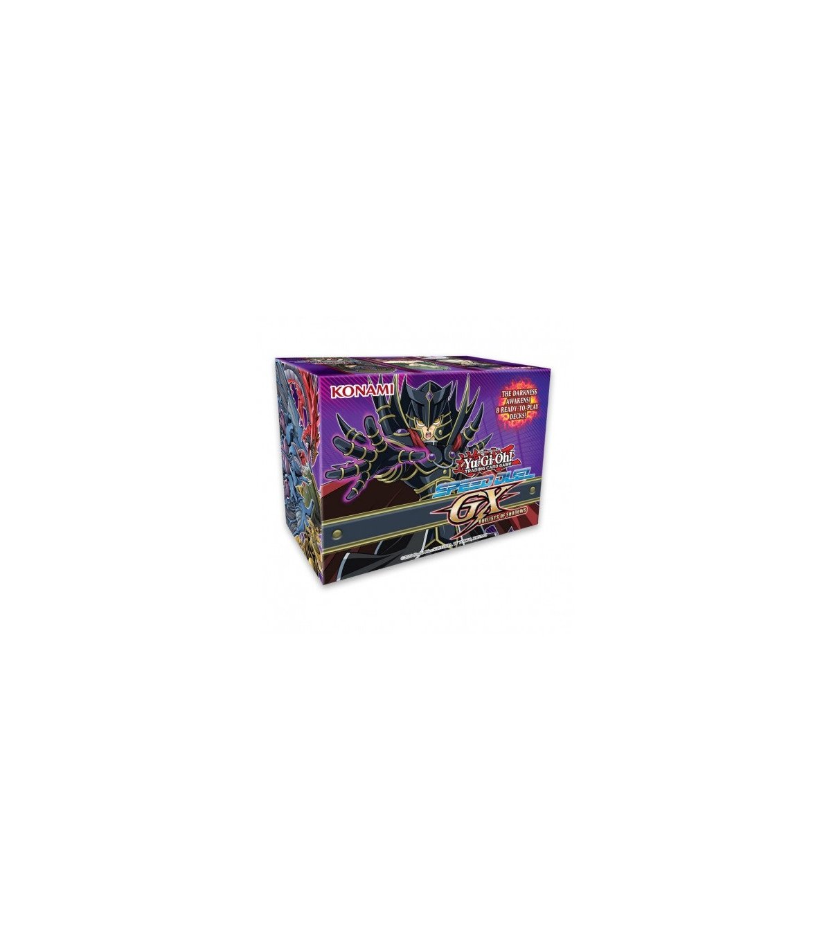 Coffret Speed Duel GX Duelists of Shadows – 228 cartes, 8 decks, Speed Duel version FR.