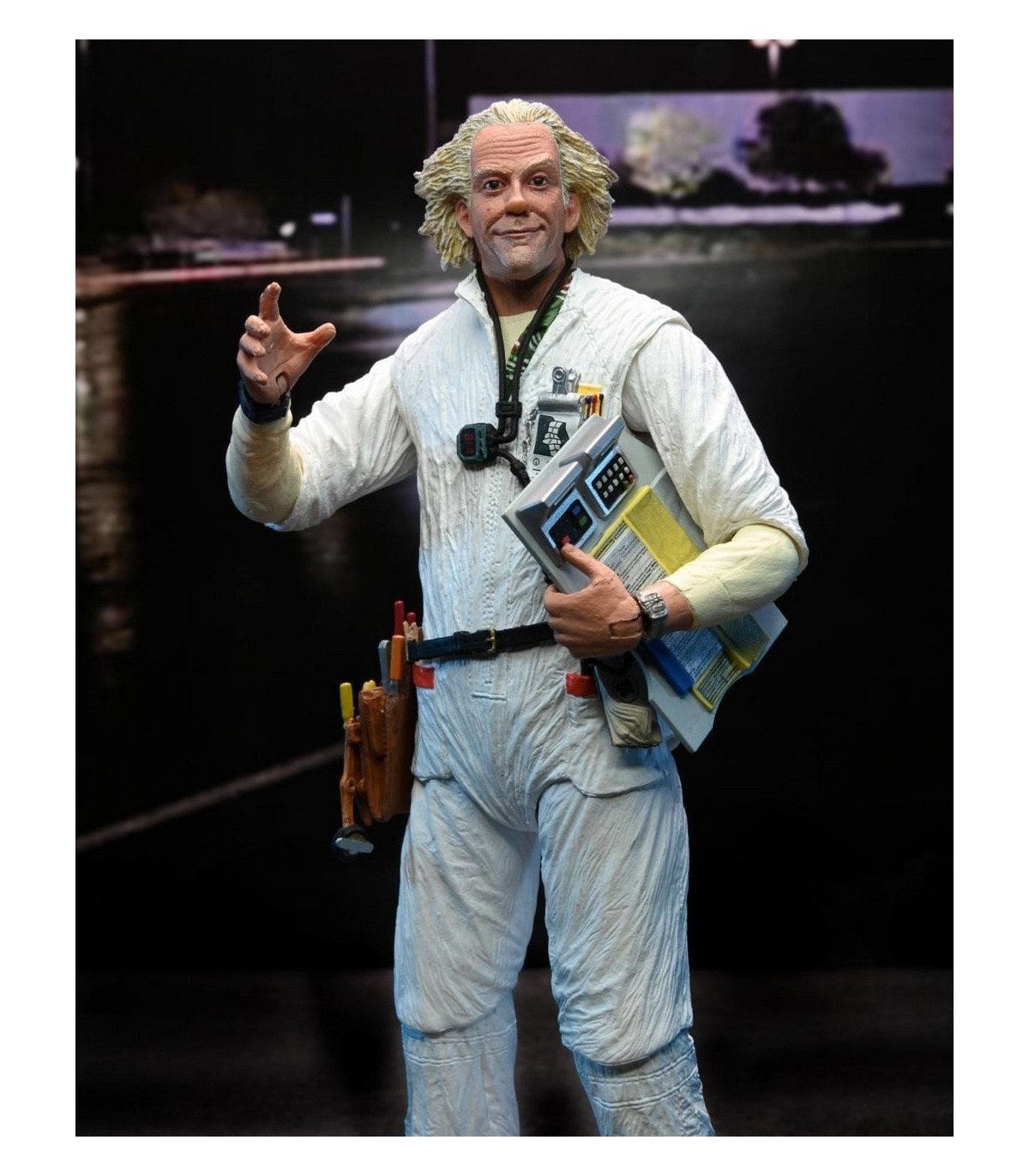Figurine NECA Doc Brown 1985 – Back to the Future 18 cm articulée