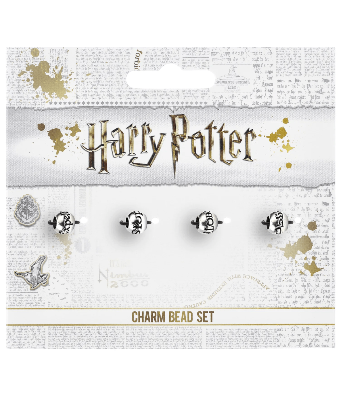 Perles gravées Harry Potter – Expelliarmus, Stupéfix, Alohomora, Obliviate