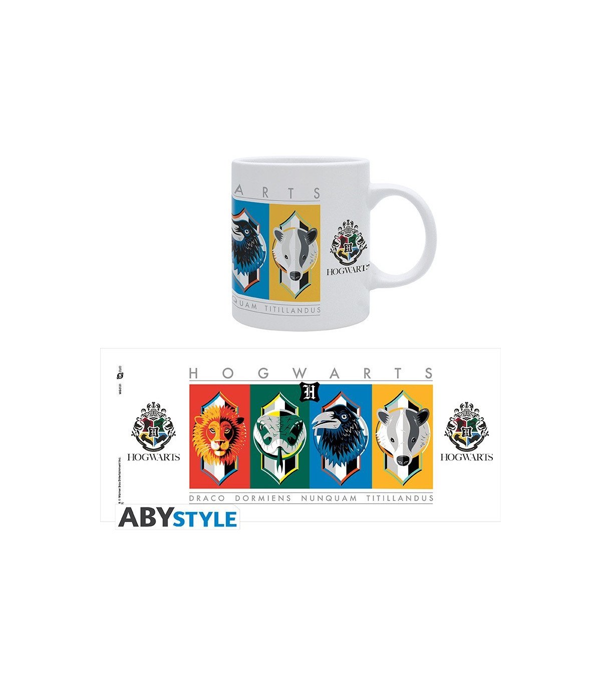 Harry Potter - Crests Simples Maisons - Mug 320 ml