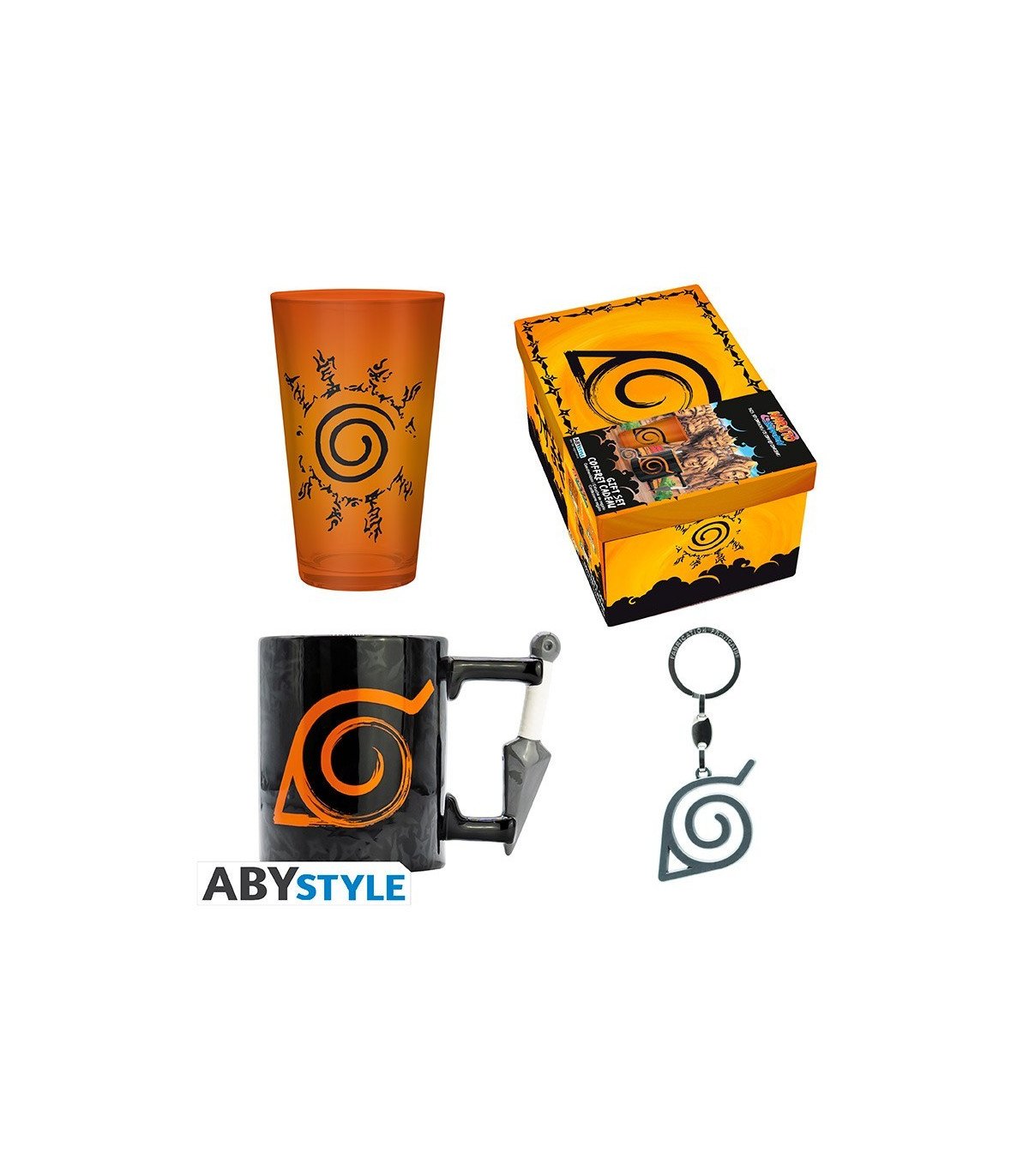 Naruto - Pck premium Verre XXL +Porte-clés 3D+Mug 3D