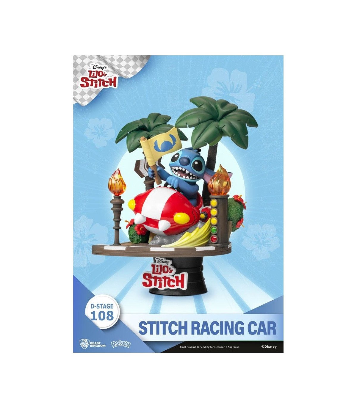 Lilo & Stitch - Diorama D-Stage Stitch Racing Car Closed Box - Version 15 cm.