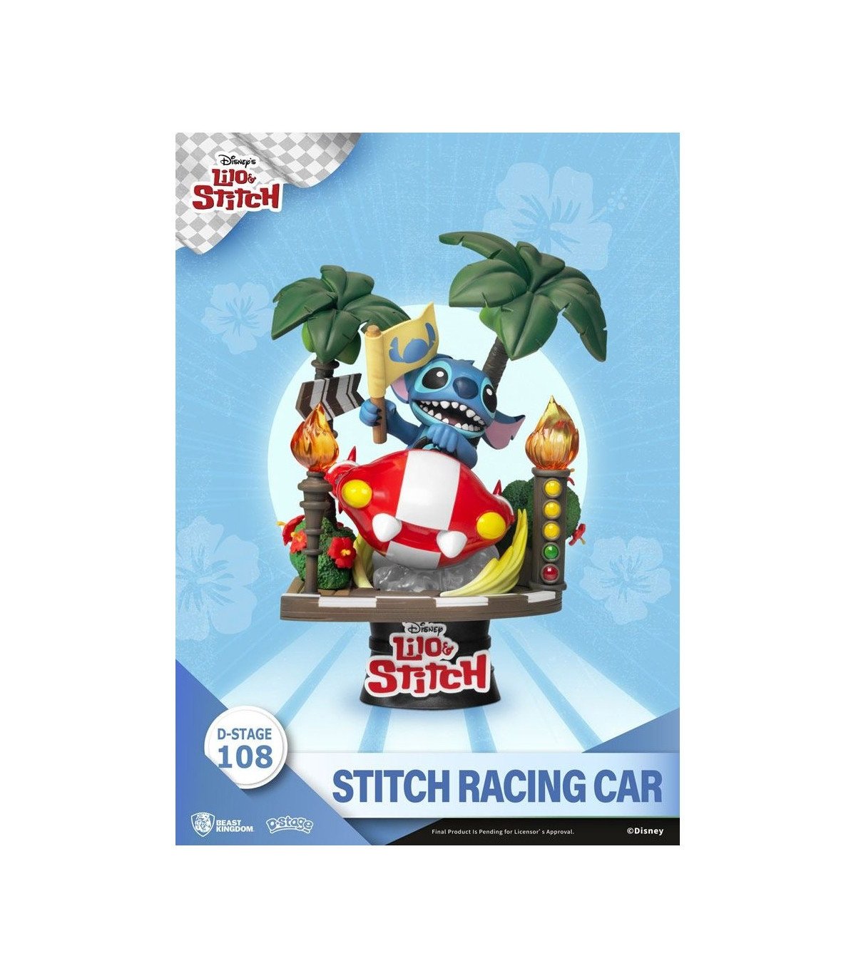 Lilo & Stitch - Diorama D-Stage Stitch Racing Car Window Box - Version 15 cm.