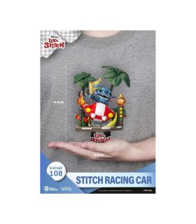 Lilo & Stitch - Diorama D-Stage Stitch Racing Car Window Box - Version 15 cm.