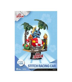 Lilo & Stitch - Diorama D-Stage Stitch Racing Car Window Box - Version 15 cm.