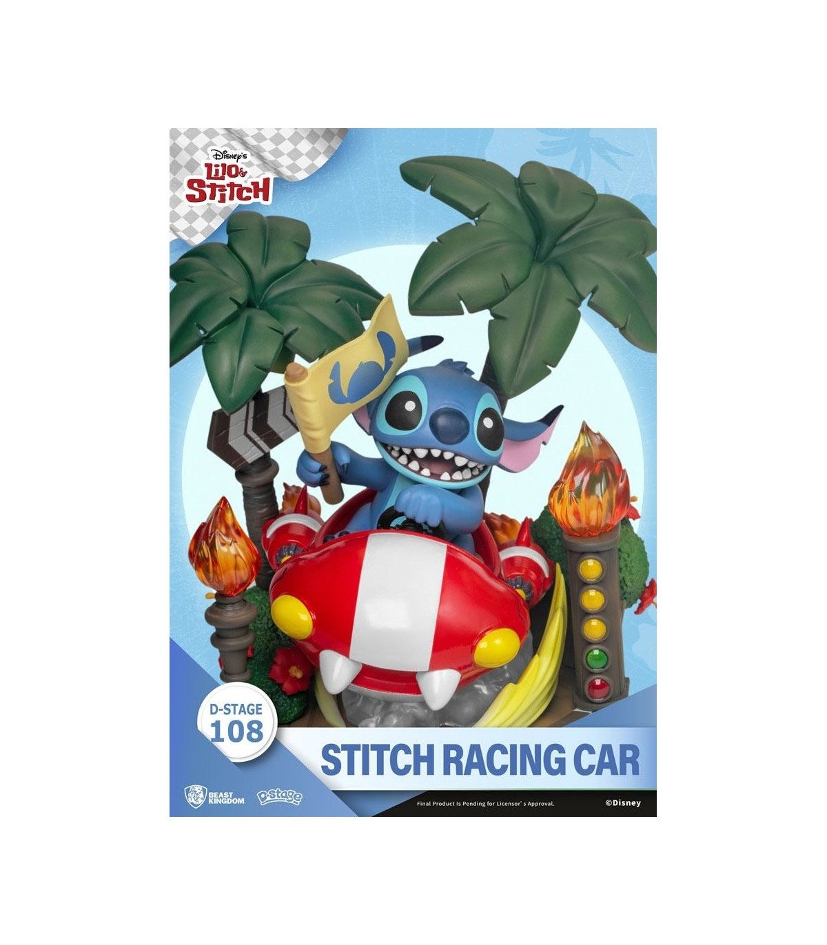 Lilo & Stitch - Diorama D-Stage Stitch Racing Car Window Box - Version 15 cm.