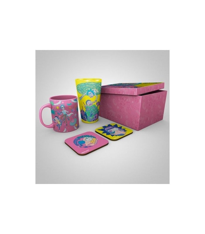 RICK AND MORTY - PACK CADEAU - TASSE + VERRE XXL + 2 COASTER