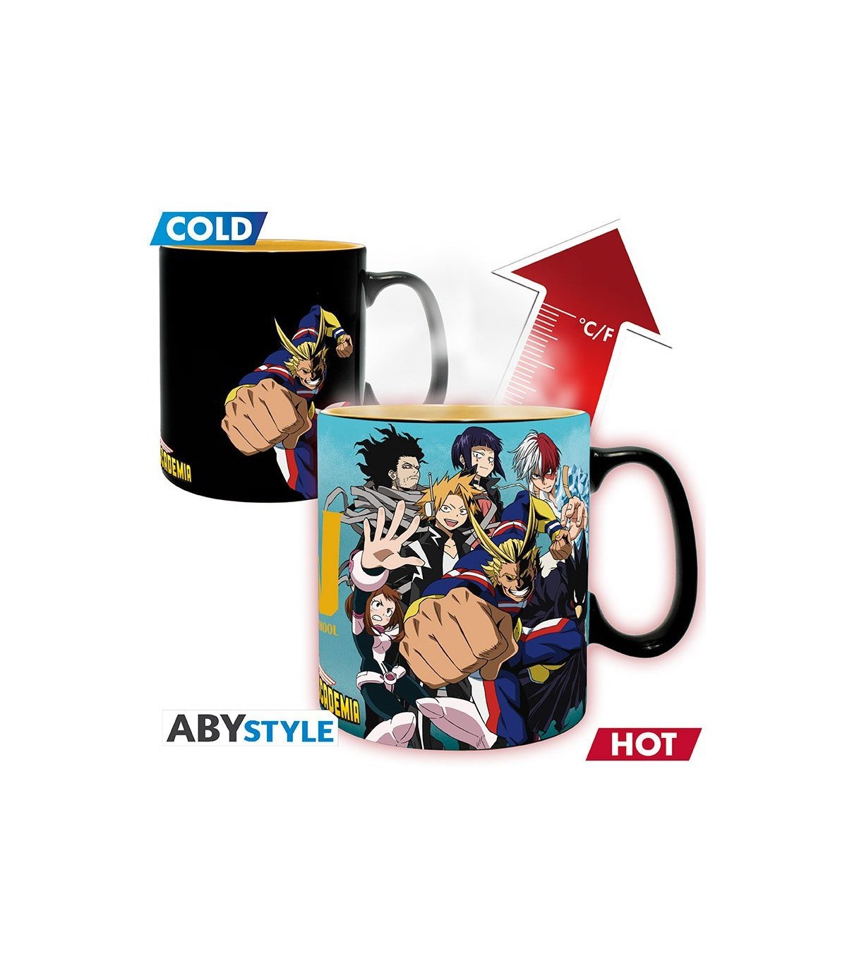 Mug My Hero Academia Groupe | Heat Change 460 ml – Plus Ultra !