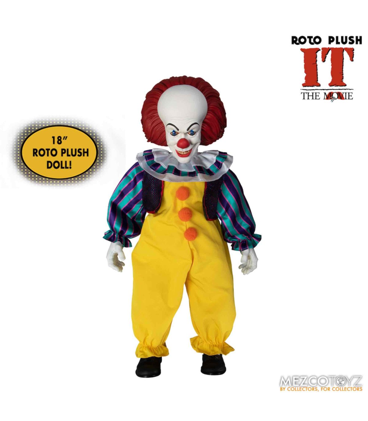 Poupée Pennywise Ça 1990 – Mezco Toyz – Peluche de 46 cm – Clown culte inspiré de la mini-série originale