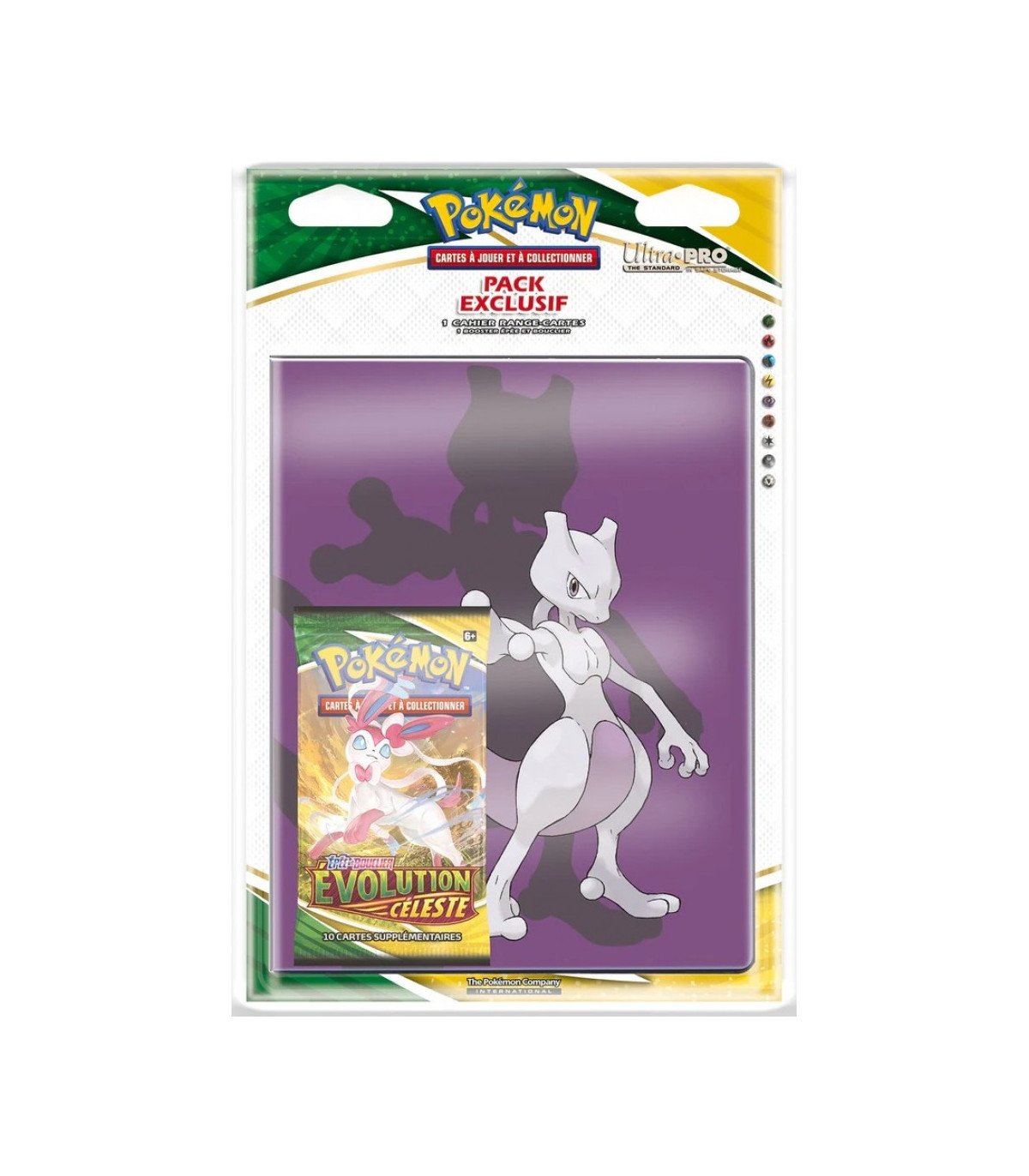 Pokémon - Mewtwo - Portfolio - A5 - 4 Cases - 1 Booster EB07 Evolution Céleste