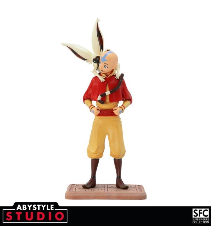 Figurine Aang – Avatar – 18 cm – SFC – ABYstyle Studio – Avec Momo et base 4 éléments