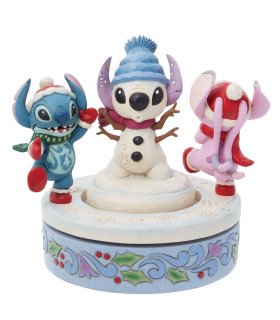 Disney Traditions Lilo & Stitch - Snowman 15 cm - Hiver Magique.