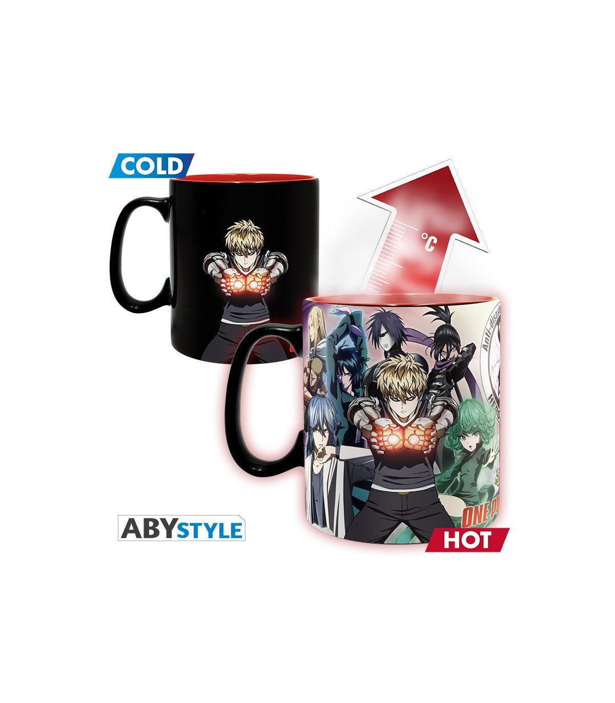 Mug Heat Change One Punch Man - 460 ml - Héros Abystyle