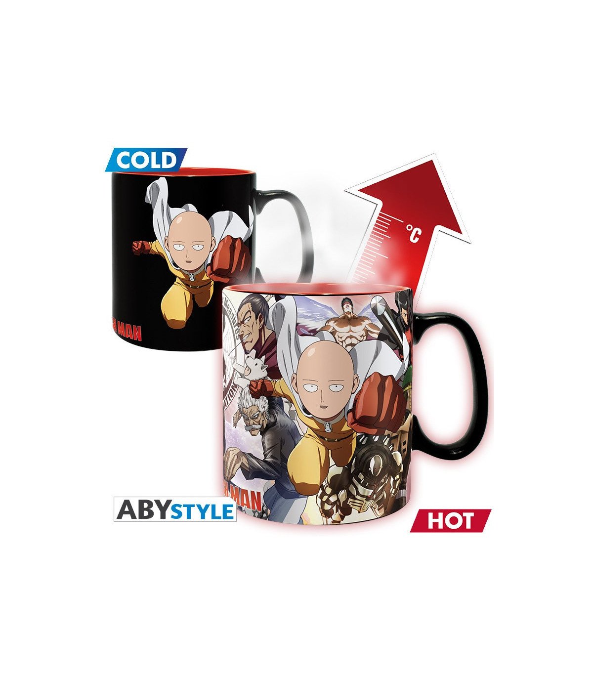 Mug Heat Change One Punch Man - 460 ml - Héros Abystyle