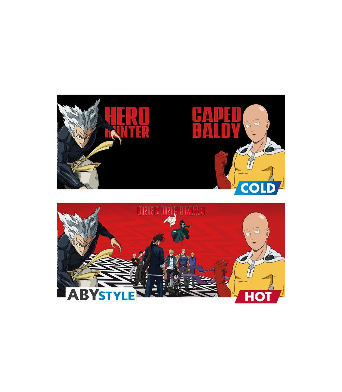 One Punch Man - Mug Heat Change - 460 ml - Saitama & Garoh - Abystyle