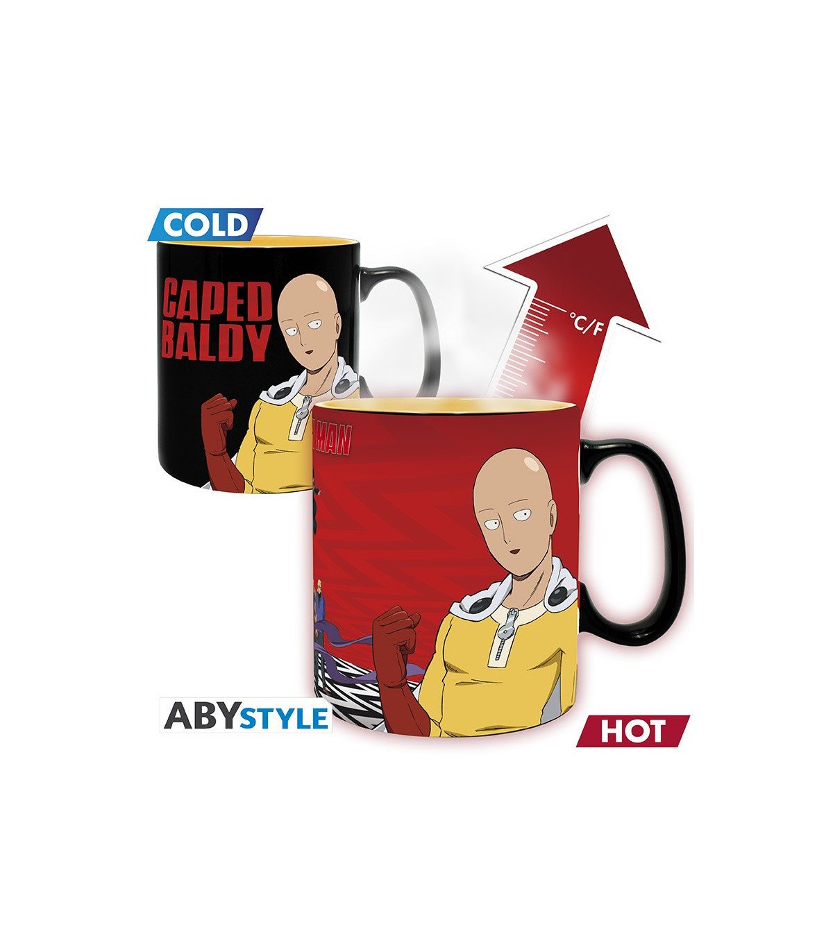 One Punch Man - Mug Heat Change - 460 ml - Saitama & Garoh - Abystyle