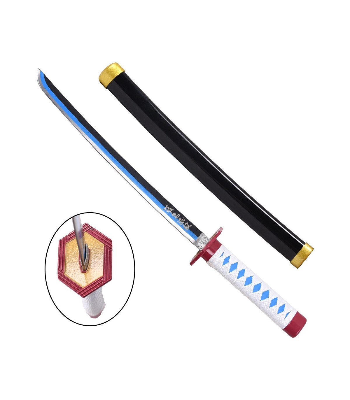 Katana Miniature Giyu Tomioka 45 cm - Demon Slayer - Torrent Paisible