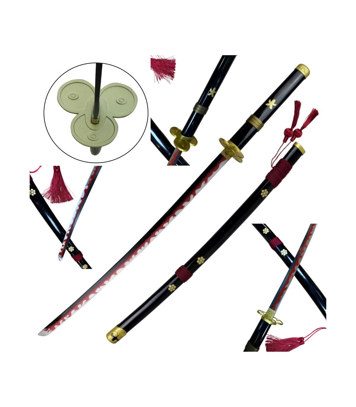 Katana Noir One Piece Zoro Enma - 97 cm Décoratif