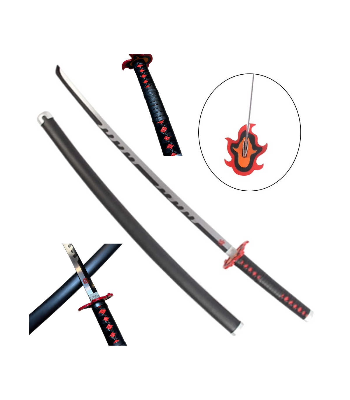 Katana en Acier Demon Slayer Tanjiro Kamado Réplique - 103 cm