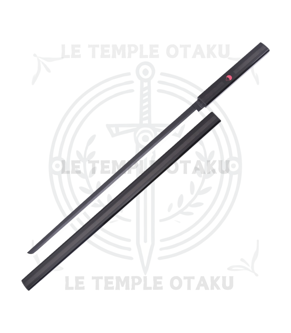 Naruto Katana Décoratif en Bambou Noir de Sasuke Uchiha - 102 cm