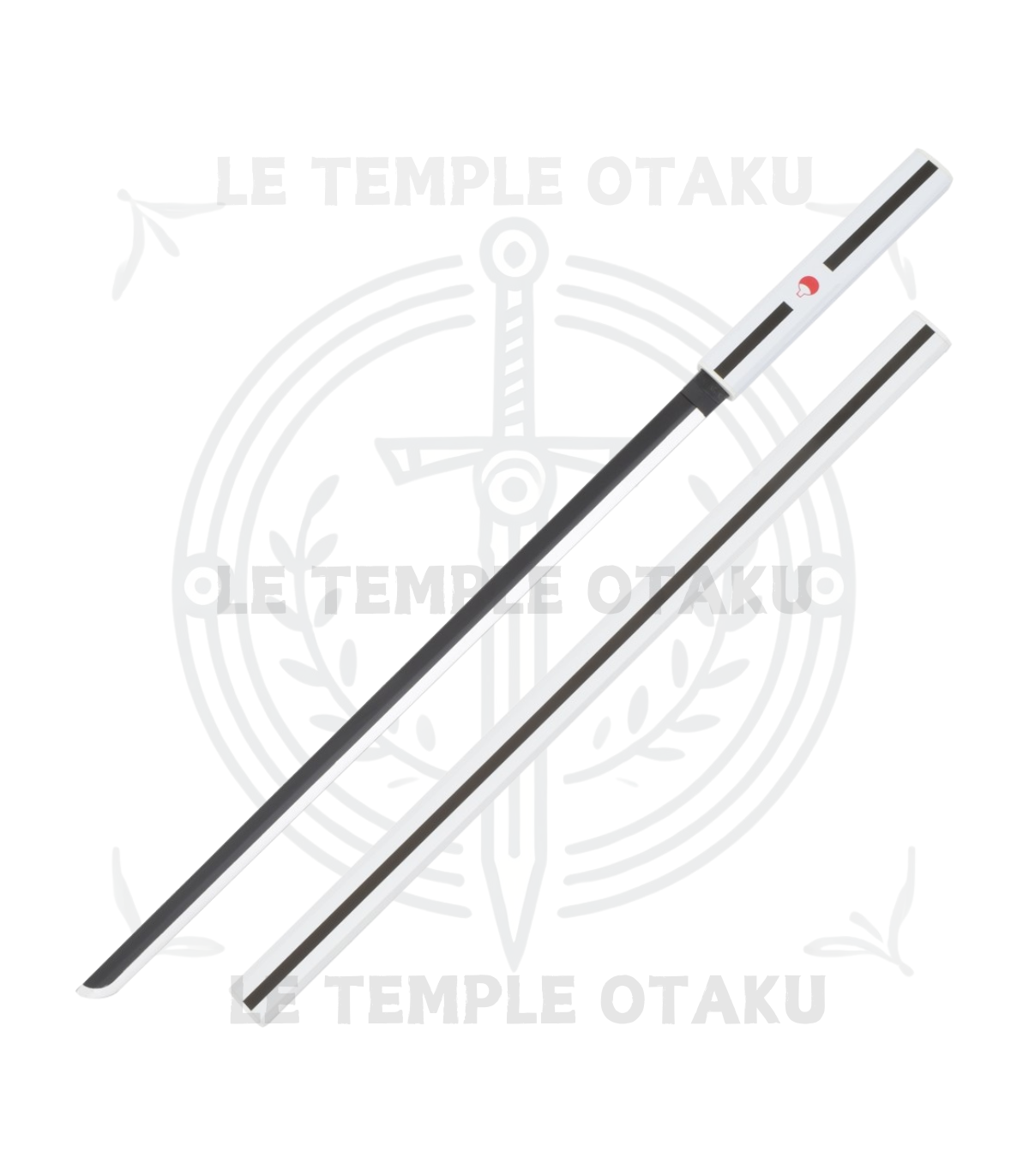 Naruto Katana Décoratif en Bambou Blanc de Sasuke Uchiha - 102 cm