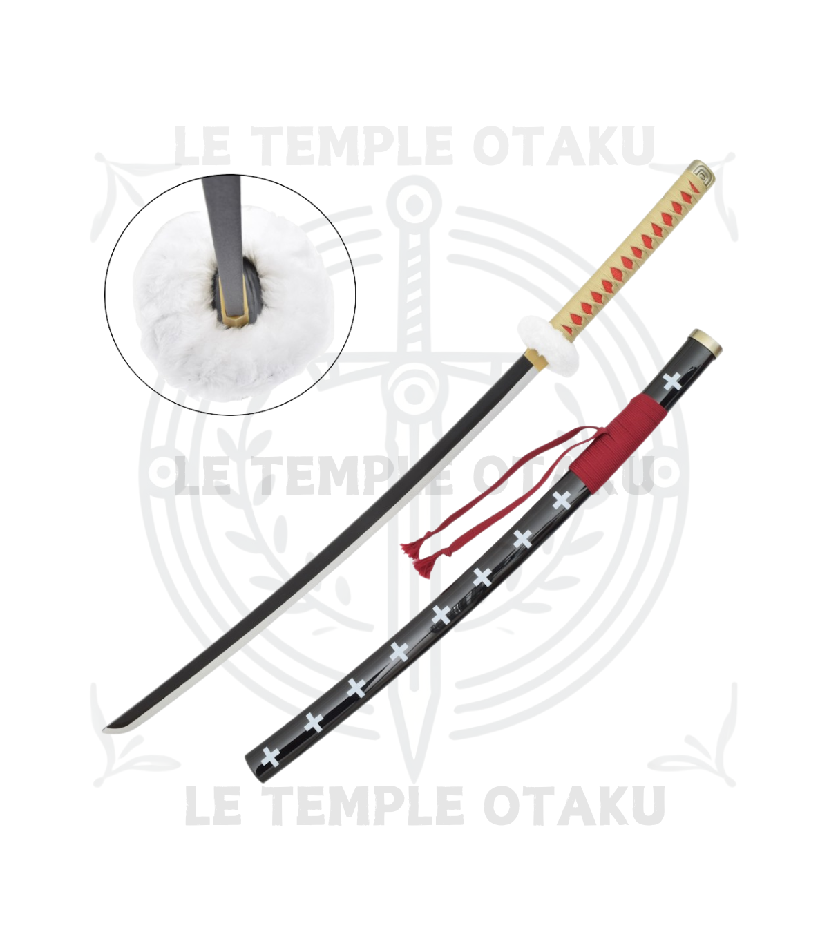 One Piece Katana en Bambou Beige Trafalgar Law Réplique Décorative - 102 cm