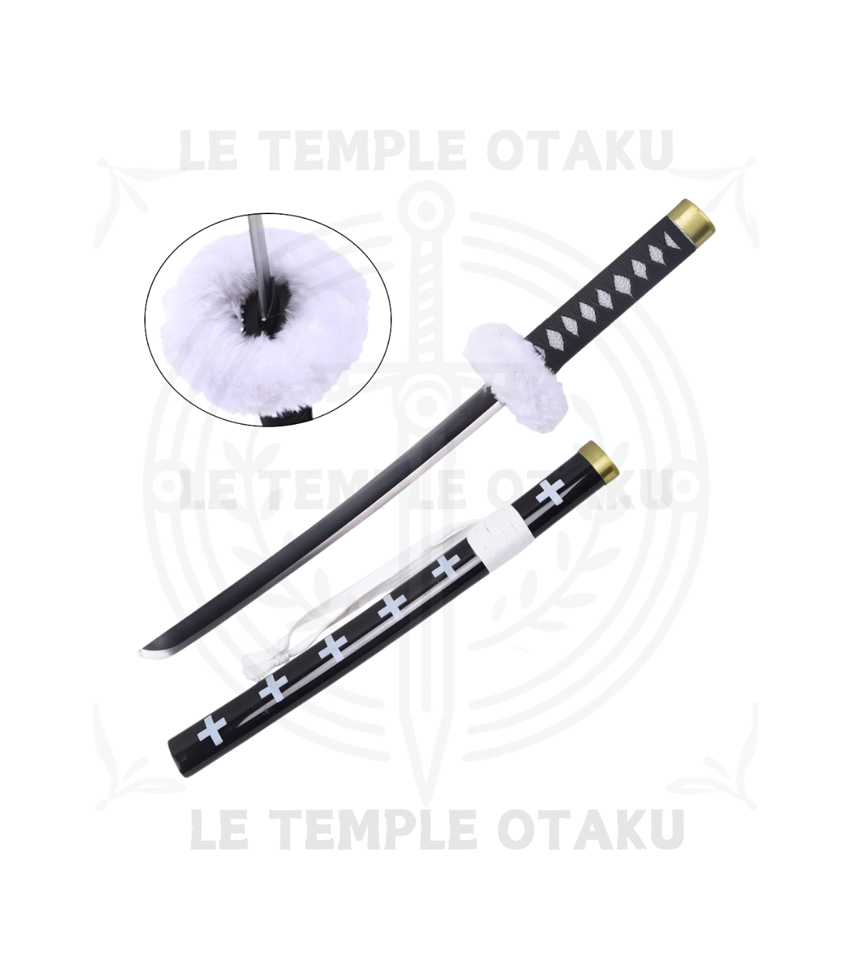 One Piece Katana Miniature Noir Trafalgar Law Réplique Décorative - 45,5 cm