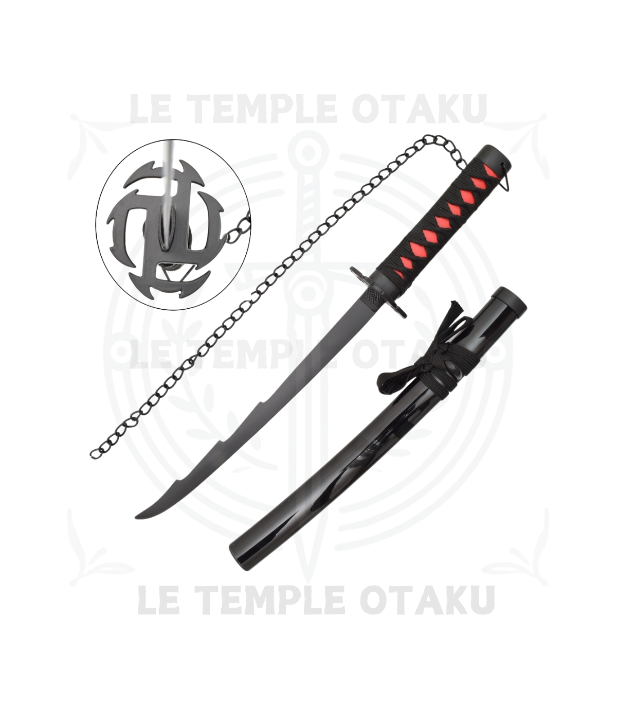 Bleach Katana Miniature Tensa Zangetsu Kurosaki Ichigo Réplique Décorative - 45 cm