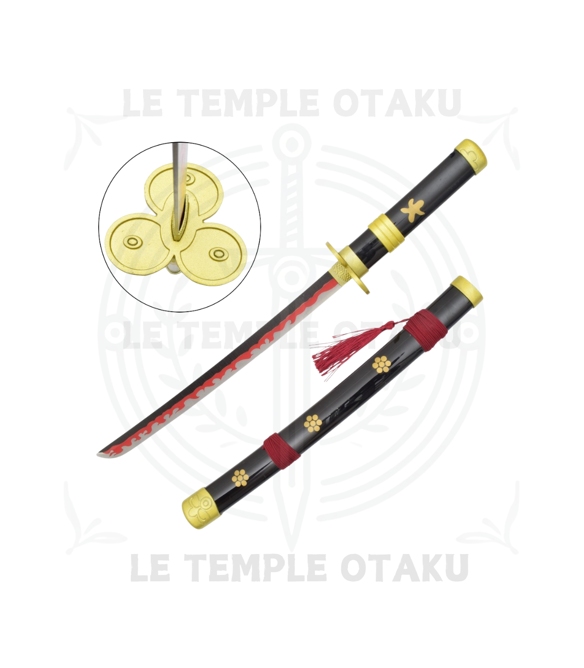 One Piece Katana Miniature Enma Noir Zoro Réplique Décorative - 45 cm