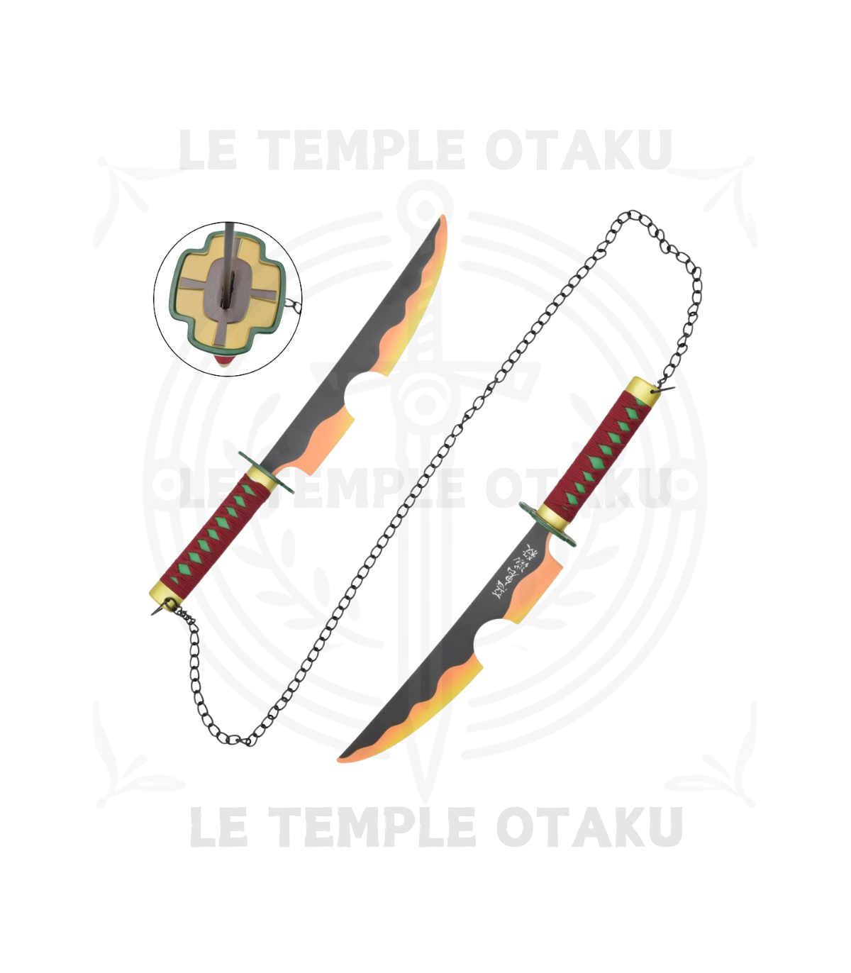 Demon Slayer Mini Épées Tengen Uzui Répliques Décoratives - 42 cm