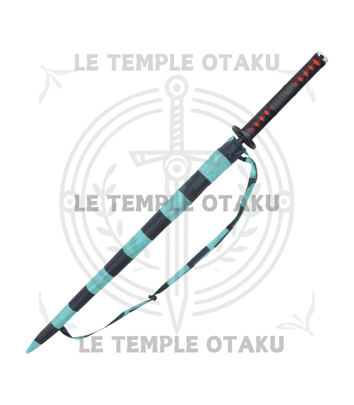 Parapluie Tanjiro Kamado avec Poignée Style Katana - Demon Slayer - 96 cm