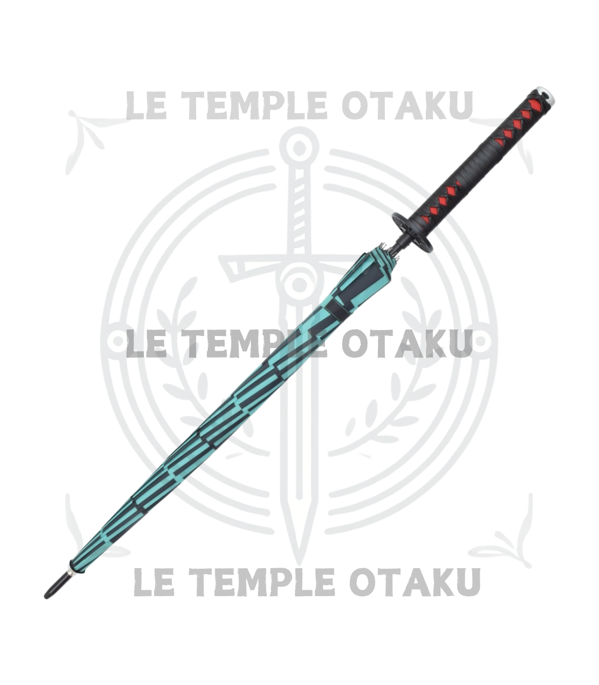 Parapluie Tanjiro Kamado avec Poignée Style Katana - Demon Slayer - 96 cm