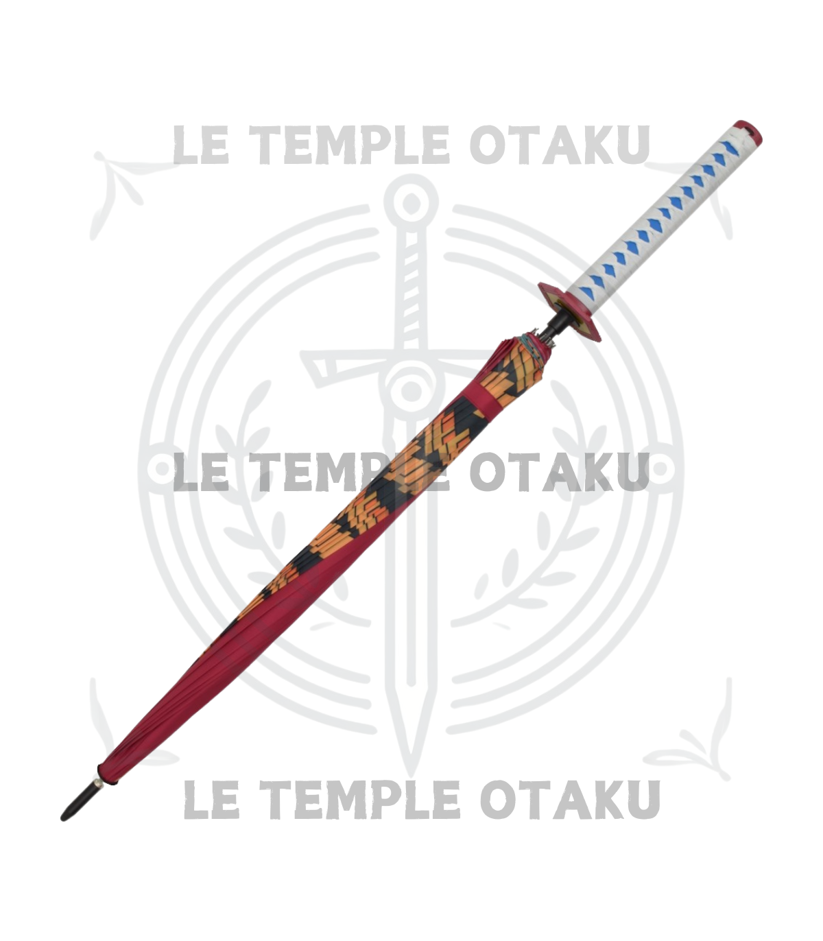 Parapluie inspiré par le katana de Giyu Tomioka de Demon Slayer, avec ouverture automatique et design raffiné