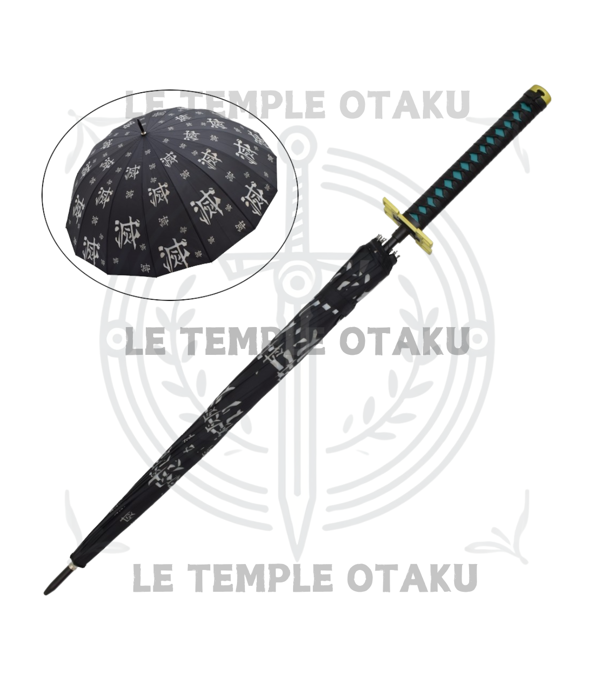 Katana Parapluie épée Muichiro Tokito avec Poignée Style Katana - Demon Slayer - 107 cm