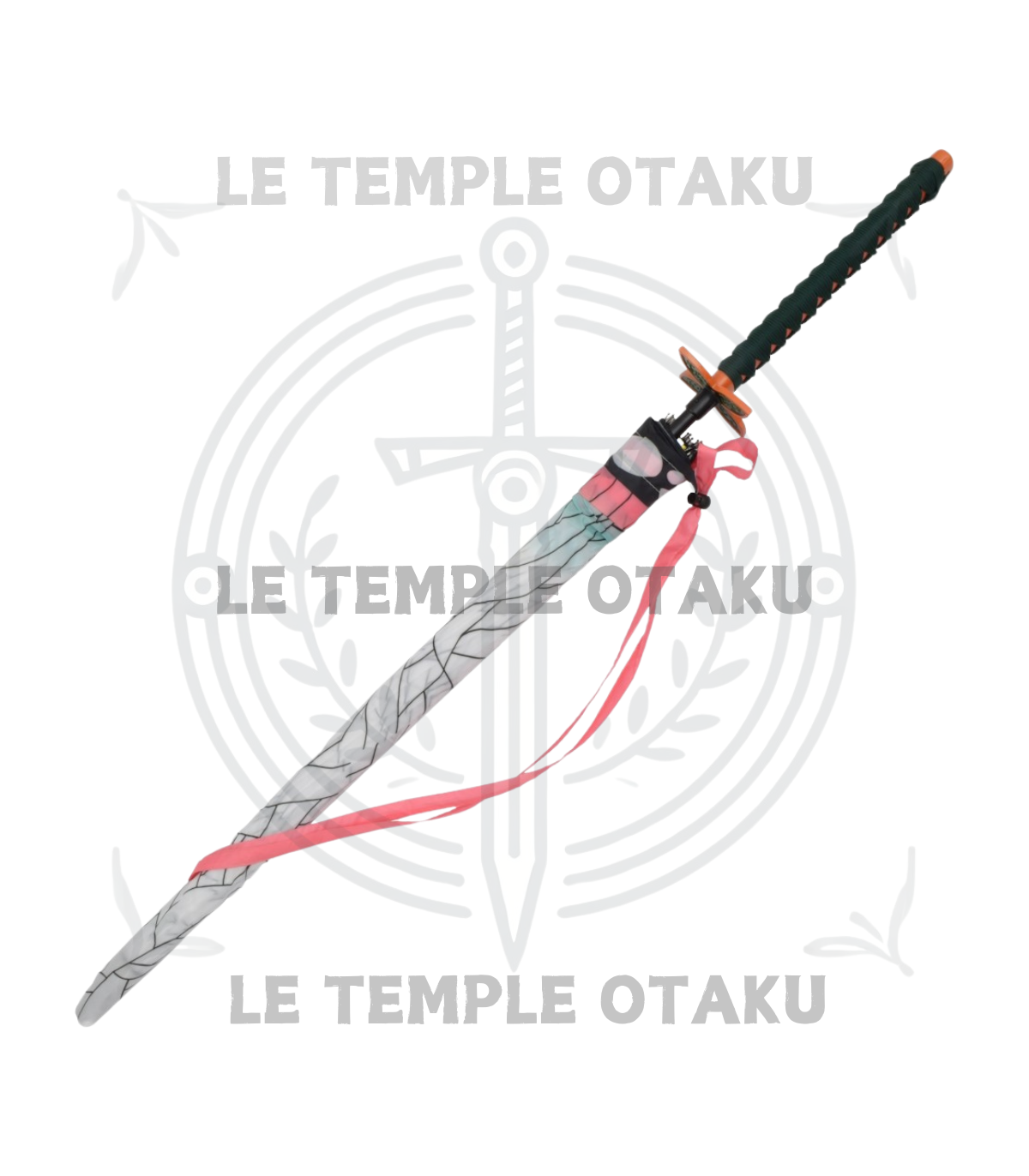Parapluie Shinobu Kochou avec Poignée Style Katana - Demon Slayer - 107 cm