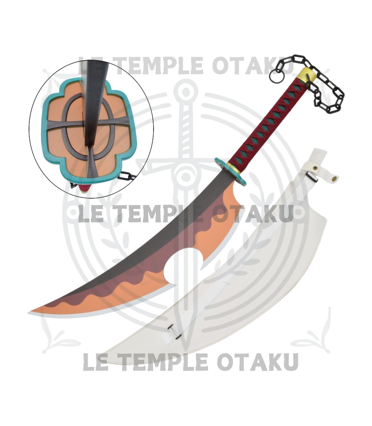 Épée Décorative Tengen Uzui avec Lame Bambou - Demon Slayer