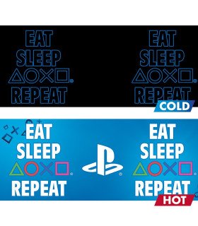 Mug Thermoréactif PlayStation - 320 ml - Manger, Dormir, Recommencer
