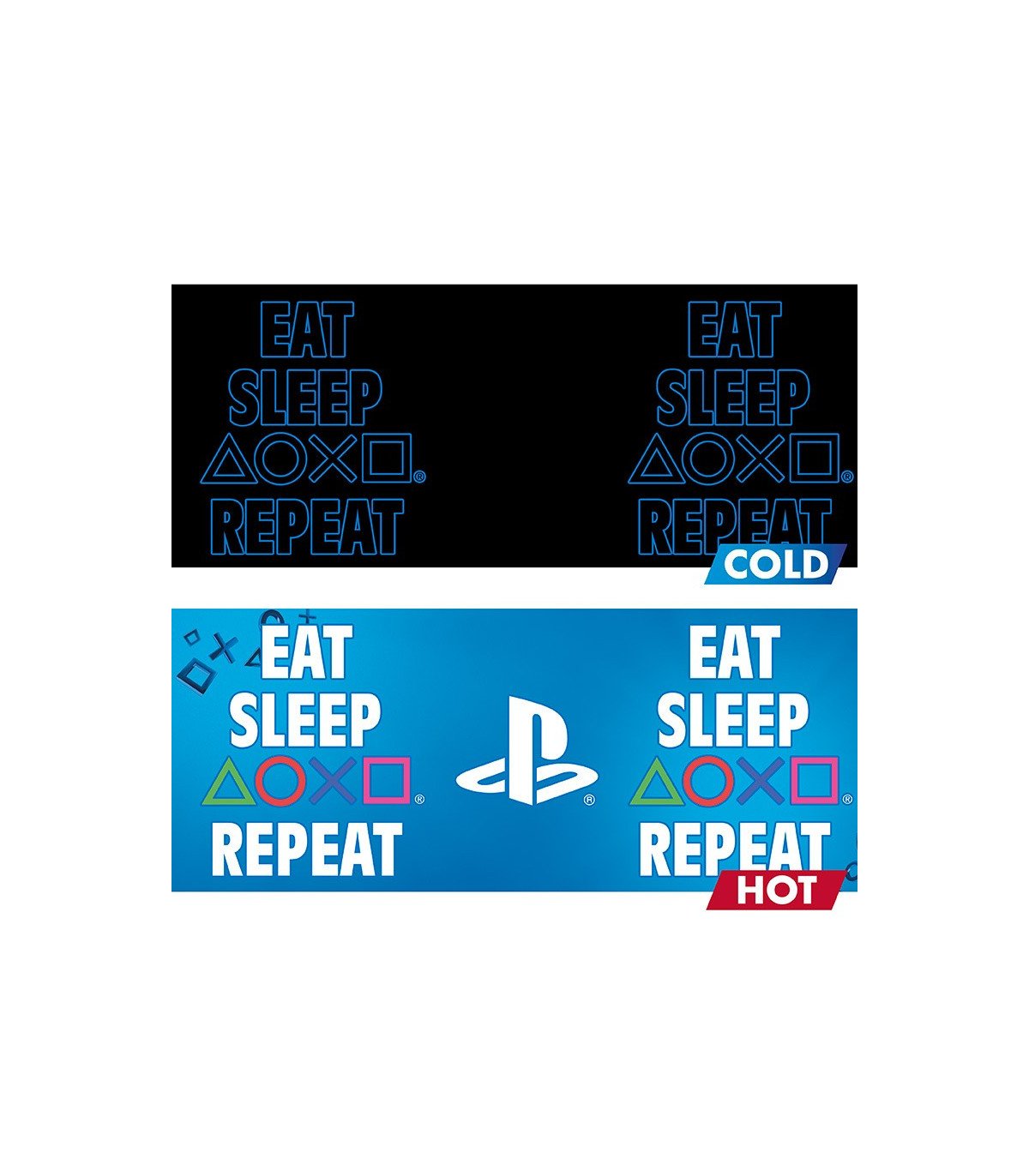 Mug Thermoréactif PlayStation - 320 ml - Manger, Dormir, Recommencer