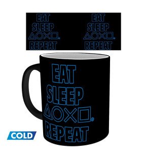 Mug PlayStation Thermoréactif - 320 ml - Manger Dormir Recommencer