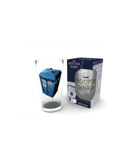 Verre Doctor Who TARDIS - 500 ml - Édition GB Eye - Design Police Box
