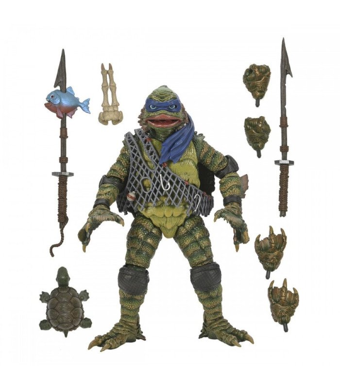 Leonardo version Créature du Lagon Noir – Crossover NECA Ultimate TMNT x Universal