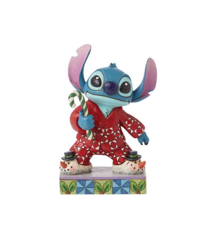 Stitch en pyjama de Noël - Figurine Disney Traditions par Jim Shore