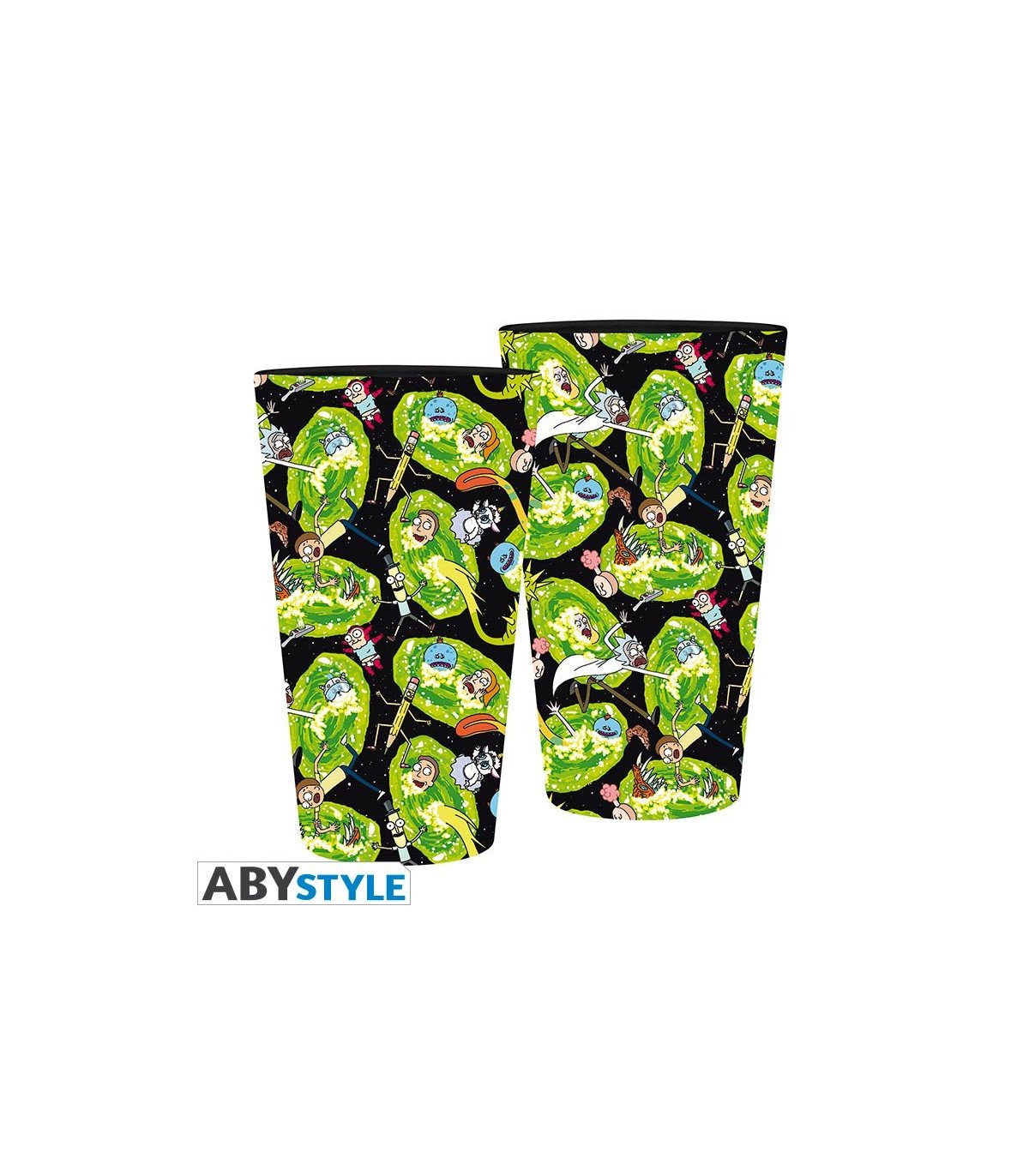 Verre XXL Rick and Morty - Portails - 400 ml - ABYstyle
