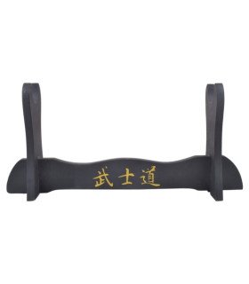 Support de Table en Bois Noir pour 1 Katana à Poser
