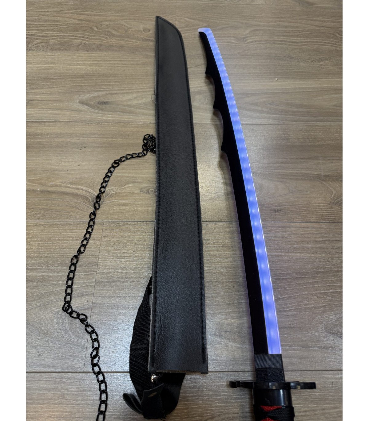  Katana LED Tensa Zangetsu Evolution Ichigo Kurosaki Bleach en Bambou vue produit 4