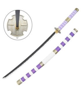 Katana Nidai Kitetsu de Luffy One Piece en Bambou vue principale