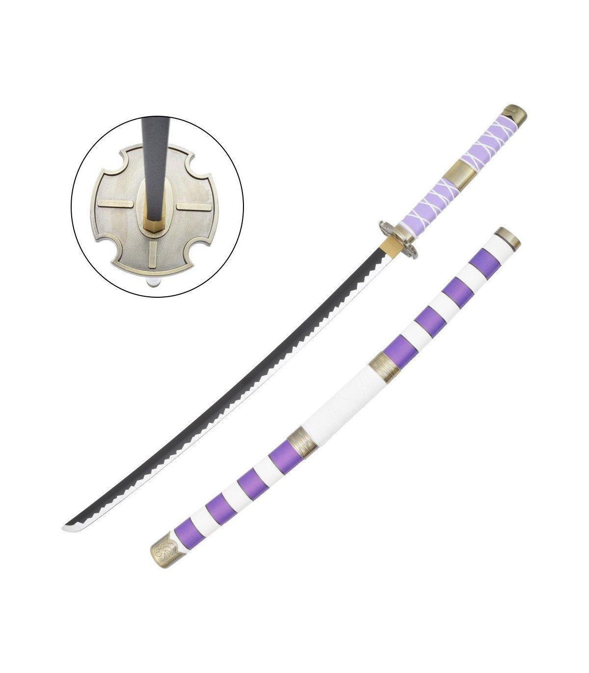 Katana Nidai Kitetsu de Luffy One Piece en Bambou vue principale