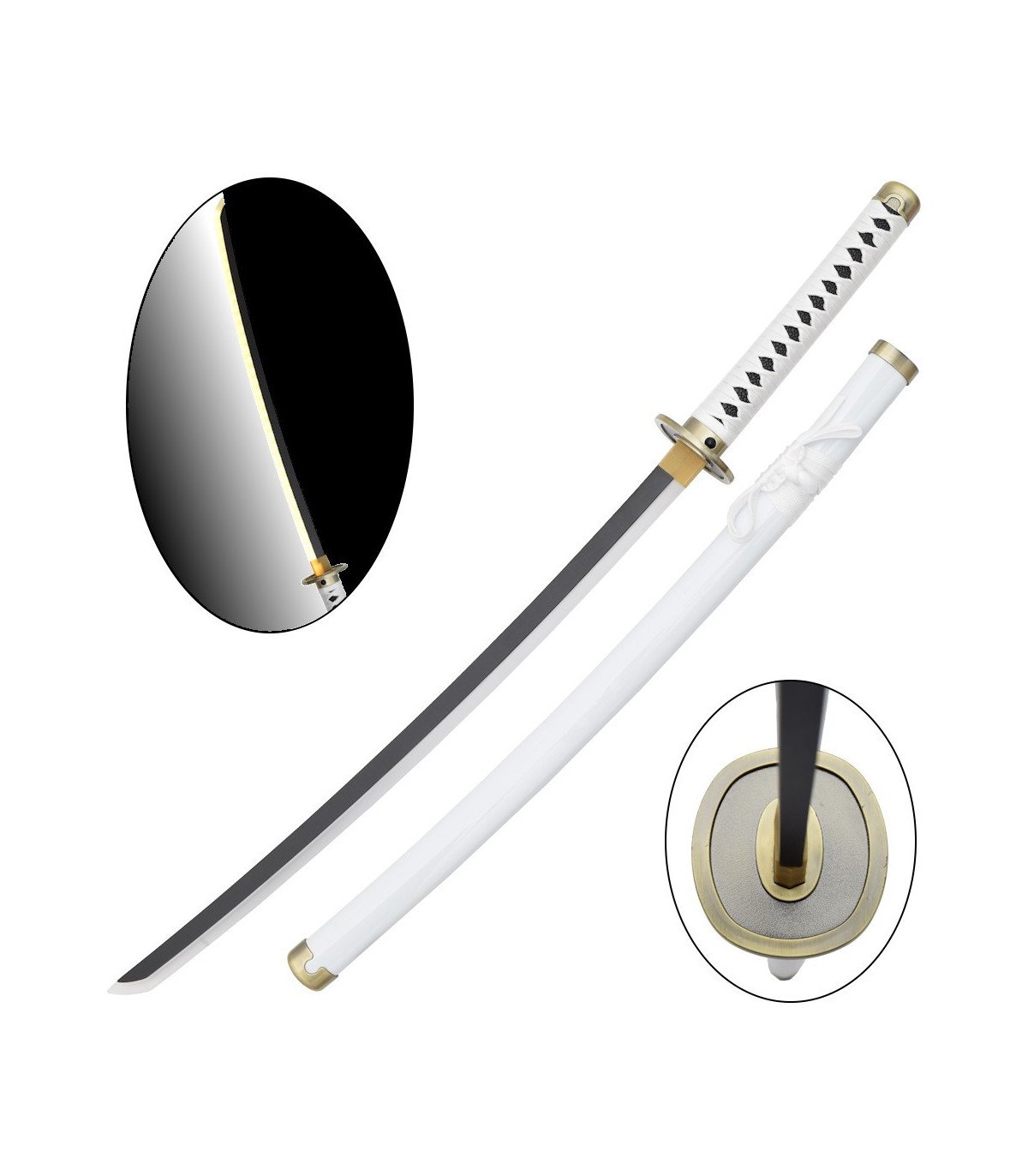 Katana LED Wado Ichimonji de Roronoa Zoro One Piece en Bambou vue principale