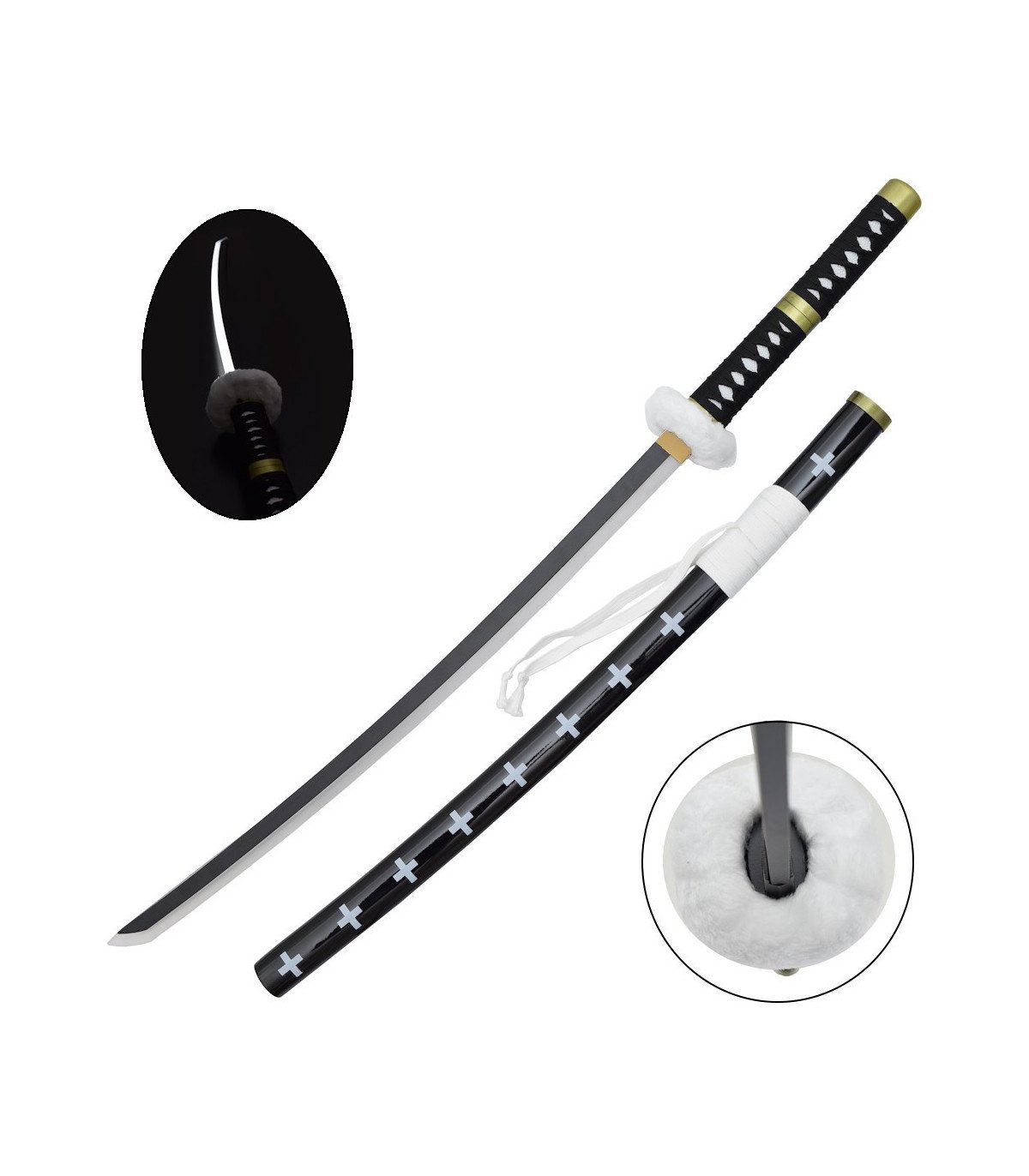 Katana One Piece LED Trafalgar Law en Bambou vue principale